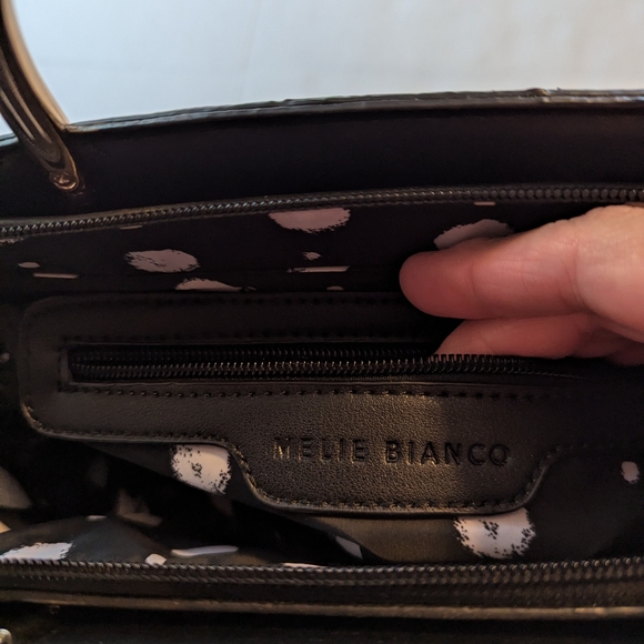 Ladies Melie Bianco Eileen Vegan Leather Satchel Shoulder Bag - Picture 11 of 11